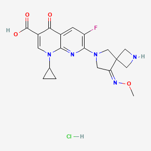 molecular formula C19H21ClFN5O4 B10827986 Zabofloxacin (hydrochloride) 