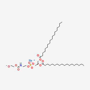 sodium;[(2R)-2,3-di(octadecanoyloxy)propyl] 2-(2-methoxyethoxycarbonylamino)ethyl phosphate