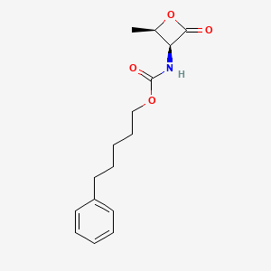 molecular formula C16H21NO4 B10828025 5-phenylpentyl N-[(2R,3S)-2-methyl-4-oxooxetan-3-yl]carbamate 