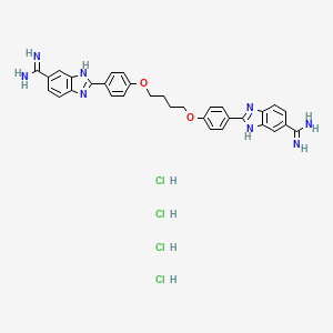 2-[4-[4-[4-(6-carbamimidoyl-1H-benzimidazol-2-yl)phenoxy]butoxy]phenyl]-3H-benzimidazole-5-carboximidamide;tetrahydrochloride