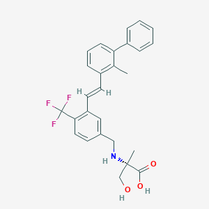 (2S)-3-hydroxy-2-methyl-2-[[3-[(E)-2-(2-methyl-3-phenylphenyl)ethenyl]-4-(trifluoromethyl)phenyl]methylamino]propanoic acid