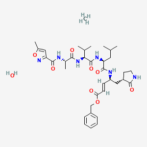 molecular formula C36H54N6O9 B10828090 Mpro inhibitor N3 (hemihydrate) 