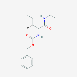 molecular formula C17H26N2O3 B108281 Carbamic acid, N-[(1S,2S)-2-methyl-1-[[(1-methylethyl)amino]carbonyl]butyl]-, phenylmethyl ester CAS No. 1423037-44-8