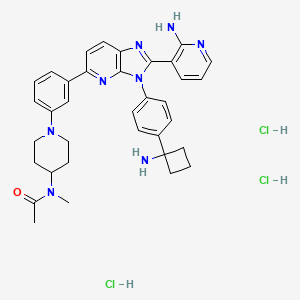 molecular formula C35H41Cl3N8O B10828103 Vevorisertib trihydrochloride 