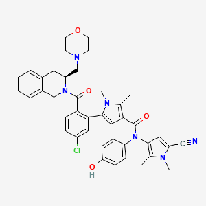 5-[5-chloro-2-[(3S)-3-(morpholin-4-ylmethyl)-3,4-dihydro-1H-isoquinoline-2-carbonyl]phenyl]-N-(5-cyano-1,2-dimethylpyrrol-3-yl)-N-(4-hydroxyphenyl)-1,2-dimethylpyrrole-3-carboxamide