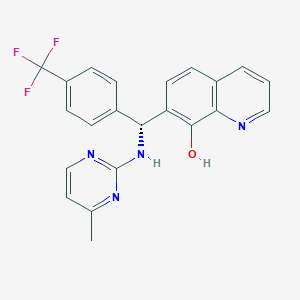 7-[(R)-[(4-methylpyrimidin-2-yl)amino]-[4-(trifluoromethyl)phenyl]methyl]quinolin-8-ol