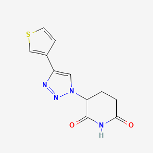 3-(4-Thiophen-3-yltriazol-1-yl)piperidine-2,6-dione