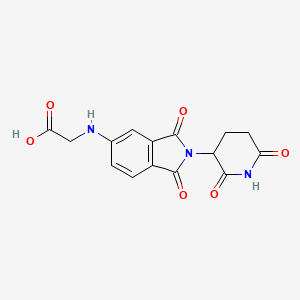 molecular formula C15H13N3O6 B10828227 Thalidomide-5-NH2-CH2-COOH CAS No. 2412056-27-8