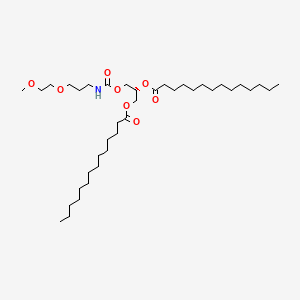 molecular formula C38H73NO8 B10828232 [(2R)-3-[3-(2-methoxyethoxy)propylcarbamoyloxy]-2-tetradecanoyloxypropyl] tetradecanoate 