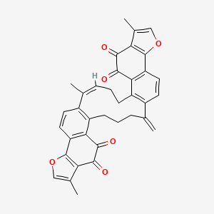 (2Z)-2,11,28-trimethyl-19-methylidene-13,30-dioxaheptacyclo[21.11.0.06,18.07,15.010,14.024,32.027,31]tetratriaconta-1(23),2,6(18),7(15),10(14),11,16,24(32),27(31),28,33-undecaene-8,9,25,26-tetrone