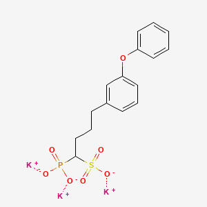 molecular formula C16H16K3O7PS B10828240 1-phosphono-4-(3-phenoxyphenyl) butylsulfonic acid tripotassiuM salt 