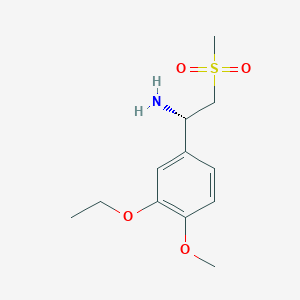 molecular formula C12H19NO4S B108283 (S)-1-(3-乙氧基-4-甲氧基苯基)-2-(甲磺酰基)乙胺 CAS No. 608141-42-0