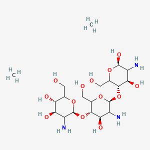 (3S,4R,6S)-5-amino-6-[(3S,4R,6S)-5-amino-6-[(3S,4R,6R)-5-amino-4,6-dihydroxy-2-(hydroxymethyl)oxan-3-yl]oxy-4-hydroxy-2-(hydroxymethyl)oxan-3-yl]oxy-2-(hydroxymethyl)oxane-3,4-diol;methane