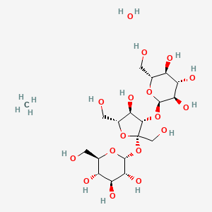 (2R,3R,4S,5S,6R)-2-[(2S,3S,4R,5R)-4-hydroxy-2,5-bis(hydroxymethyl)-2-[(2R,3R,4S,5S,6R)-3,4,5-trihydroxy-6-(hydroxymethyl)oxan-2-yl]oxyoxolan-3-yl]oxy-6-(hydroxymethyl)oxane-3,4,5-triol;methane;hydrate