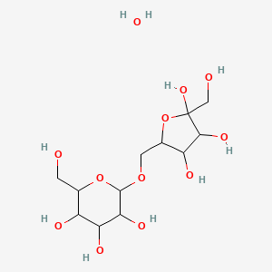 2-(Hydroxymethyl)-6-[[3,4,5-trihydroxy-5-(hydroxymethyl)oxolan-2-yl]methoxy]oxane-3,4,5-triol;hydrate