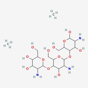 5-amino-6-[5-amino-6-[5-amino-4,6-dihydroxy-2-(hydroxymethyl)oxan-3-yl]oxy-4-hydroxy-2-(hydroxymethyl)oxan-3-yl]oxy-2-(hydroxymethyl)oxane-3,4-diol;methane