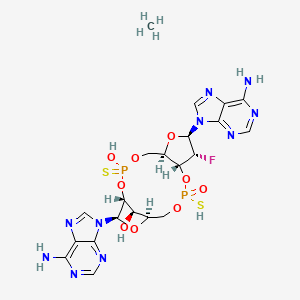 (1R,6R,8R,9R,10R,15R,17R,18R)-8,17-bis(6-aminopurin-9-yl)-9-fluoro-3-hydroxy-12-oxo-12-sulfanyl-3-sulfanylidene-2,4,7,11,13,16-hexaoxa-3lambda5,12lambda5-diphosphatricyclo[13.2.1.06,10]octadecan-18-ol;methane