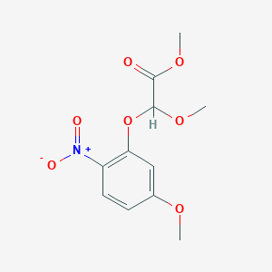 molecular formula C11H13NO7 B108285 Methyl 2-methoxy-2-(5-methoxy-2-nitrophenoxy)acetate CAS No. 55544-88-2