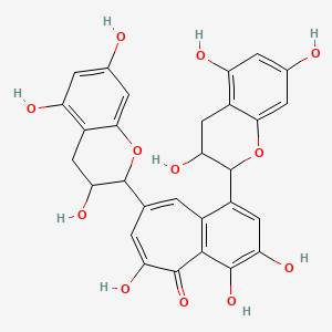 3,4,5-trihydroxy-1,8-bis(3,5,7-trihydroxy-3,4-dihydro-2H-chromen-2-yl)benzo[7]annulen-6-one