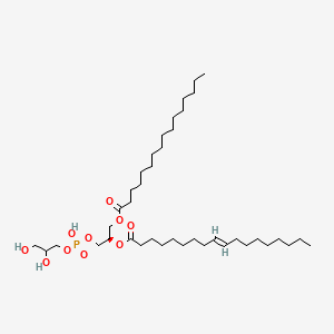 molecular formula C40H77O10P B10828570 [(2R)-1-[2,3-dihydroxypropoxy(hydroxy)phosphoryl]oxy-3-hexadecanoyloxypropan-2-yl] (E)-octadec-9-enoate 