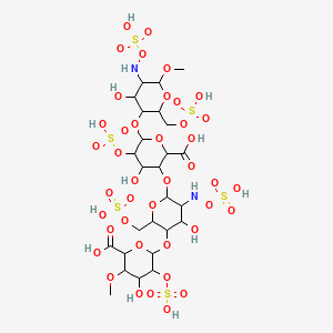 molecular formula C26H44N2O41S6 B10828611 Orgaran-heparan sulfate 