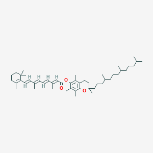 molecular formula C49H76O3 B10828630 [2,5,7,8-tetramethyl-2-(4,8,12-trimethyltridecyl)-3,4-dihydrochromen-6-yl] (2E,4E,6E,8E)-3,7-dimethyl-9-(2,6,6-trimethylcyclohexen-1-yl)nona-2,4,6,8-tetraenoate 