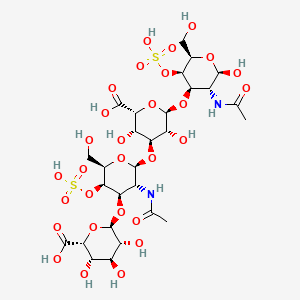 molecular formula C28H44N2O29S2 B10828661 Orgaran-dermatan sulfate 