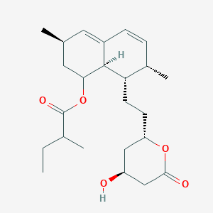 molecular formula C24H36O5 B10828678 [(3R,7S,8S,8aR)-8-[2-[(2S,4S)-4-hydroxy-6-oxooxan-2-yl]ethyl]-3,7-dimethyl-1,2,3,7,8,8a-hexahydronaphthalen-1-yl] 2-methylbutanoate 