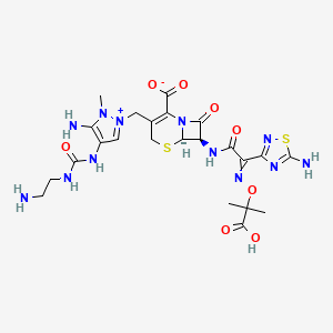 molecular formula C23H30N12O8S2 B10828692 Cetolozane 