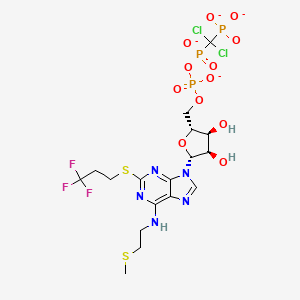 molecular formula C17H21Cl2F3N5O12P3S2-4 B10828712 Cangrelor(4-) 