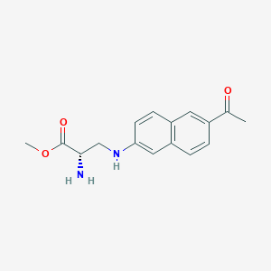 molecular formula C16H18N2O3 B10828790 (S)-Methyl 3-((6-acetylnaphthalen-2-yl)amino)-2-aminopropanoate 