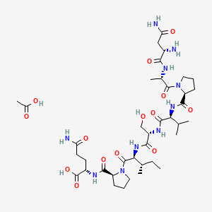 molecular formula C38H64N10O14 B10828805 Davunetide acetate 