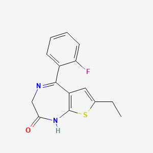 7-Ethyl-5-(2-fluorophenyl)-3,4-dihydro-2h-thieno[2,3-e][1,4]diazepin-2-one