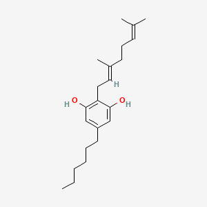 2-[(2E)-3,7-dimethylocta-2,6-dienyl]-5-hexylbenzene-1,3-diol