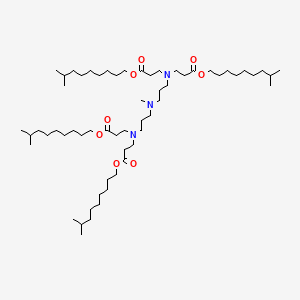 molecular formula C59H115N3O8 B10828989 8-Methylnonyl 3-[3-[3-[bis[3-(8-methylnonoxy)-3-oxopropyl]amino]propyl-methylamino]propyl-[3-(8-methylnonoxy)-3-oxopropyl]amino]propanoate 