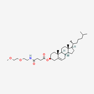 [(3S,8S,9S,10R,13R,14S,17R)-10,13-dimethyl-17-[(2R)-6-methylheptan-2-yl]-2,3,4,7,8,9,11,12,14,15,16,17-dodecahydro-1H-cyclopenta[a]phenanthren-3-yl] 4-[2-(2-methoxyethoxy)ethylamino]-4-oxobutanoate