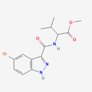 molecular formula C14H16BrN3O3 B10829084 methyl 2-[(5-bromo-1H-indazole-3-carbonyl)amino]-3-methylbutanoate 