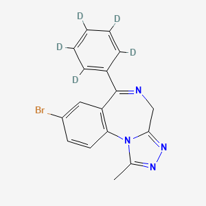 molecular formula C17H13BrN4 B10829101 Bromazolam-d5 