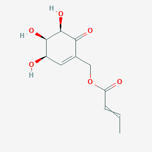 Crotonyloxymethyl-4,5,6-trihydroxycyclohex-2-enone