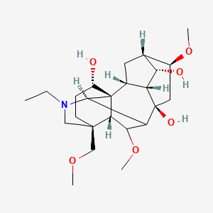 molecular formula C24H39NO6 B10829157 (1S,2R,3R,4S,5S,6S,8R,10R,13S,16S,17R,18R)-11-ethyl-6,18-dimethoxy-13-(methoxymethyl)-11-azahexacyclo[7.7.2.12,5.01,10.03,8.013,17]nonadecane-4,8,16-triol 