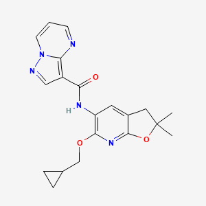 N-[6-(cyclopropylmethoxy)-2,2-dimethyl-2H,3H-furo[2,3-b]pyridin-5-yl]pyrazolo[1,5-a]pyrimidine-3-carboxamide