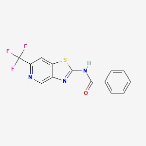 N-[6-(trifluoromethyl)-[1,3]thiazolo[4,5-c]pyridin-2-yl]benzamide