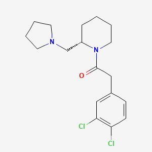 2-(3,4-dichlorophenyl)-1-[(2S)-2-(pyrrolidin-1-ylmethyl)piperidin-1-yl]ethanone