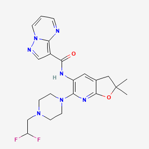 N-(6-(4-(2,2-Difluoroethyl)piperazin-1-yl)-2,2-dimethyl-2,3-dihydrofuro[2,3-b]pyridin-5-yl)pyrazolo[1,5-a]pyrimidine-3-carboxamide