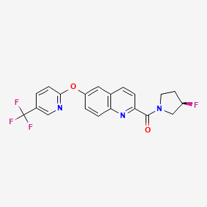 [(3R)-3-fluoropyrrolidin-1-yl](6-{[5-(trifluoromethyl)pyridin-2-yl]oxy}quinolin-2-yl)methanone