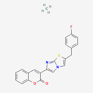 molecular formula C22H17FN2O2S B10829360 iMDK (quarterhydrate) 