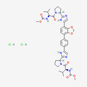 molecular formula C41H52Cl2N8O8 B10829364 Coblopasvir dihydrochloride CAS No. 1966138-53-3