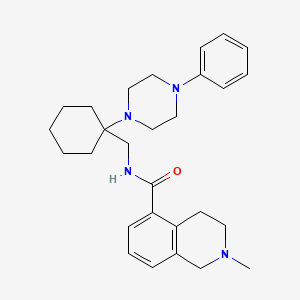 molecular formula C28H38N4O B10829372 2-methyl-N-[[1-(4-phenylpiperazin-1-yl)cyclohexyl]methyl]-3,4-dihydro-1H-isoquinoline-5-carboxamide 