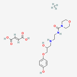 (E)-but-2-enedioic acid;N-[2-[[2-hydroxy-3-(4-hydroxyphenoxy)propyl]amino]ethyl]morpholine-4-carboxamide;methane