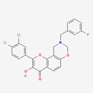 molecular formula C24H16Cl2FNO4 B10829426 Deptor-IN-1 